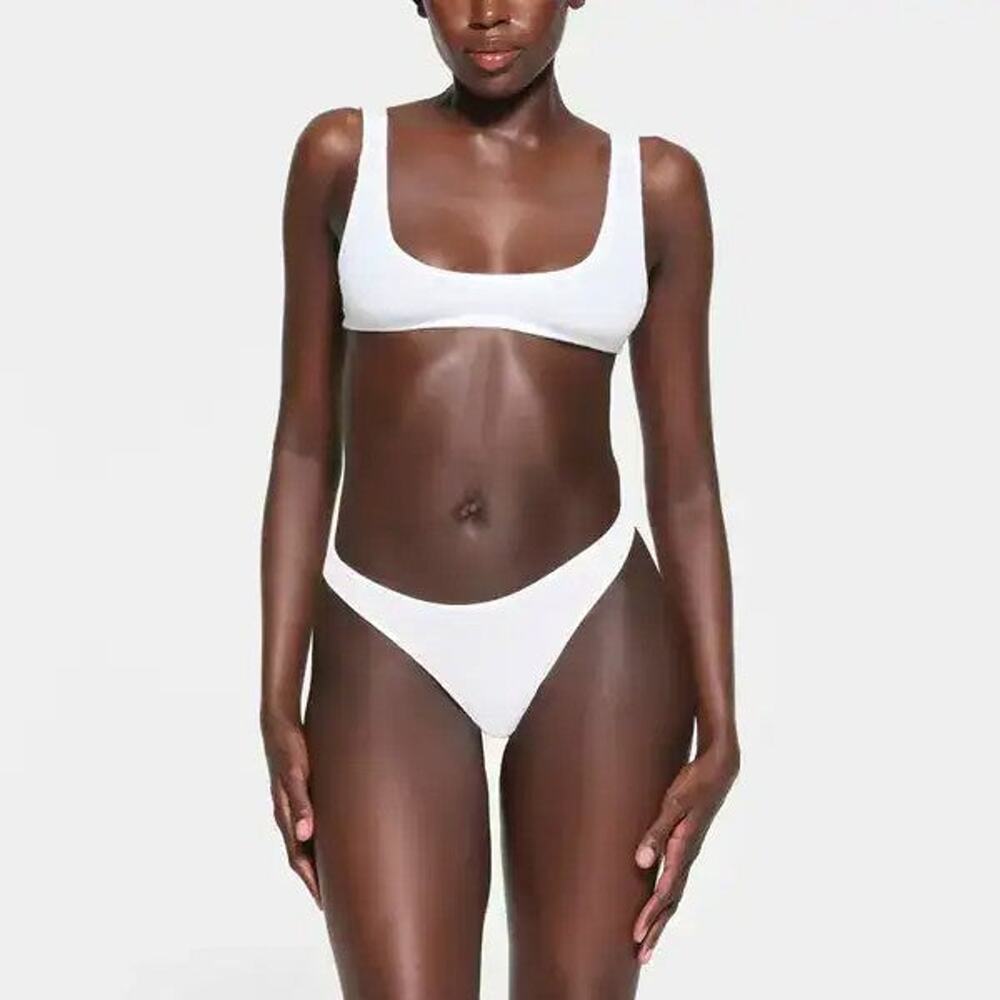 SKIMS Threadbare Rib Micro Scoop Bralette Top - XXL - Picture 3 of 6